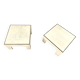 Pair of travertine and brass coffee tables, 1970s