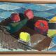 Original Mid Century Swedish Oil On Canvas – “Still Life With Fruits” By Gustaf Höglund – Vintage & Framed