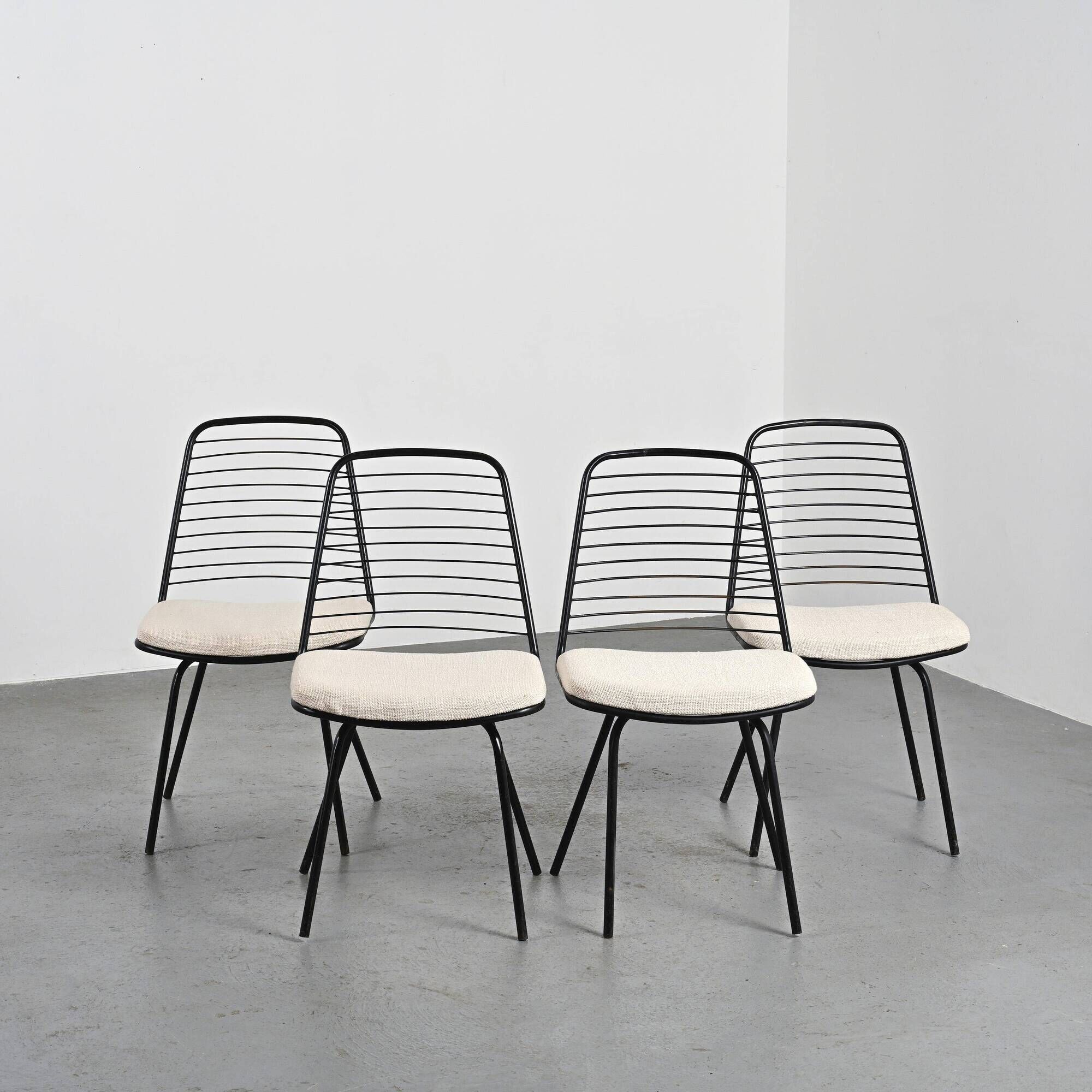Set of four chairs by Jean-Louis Bonnant, circa 1955