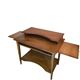 Vintage oak desk with raised top, 1970s.