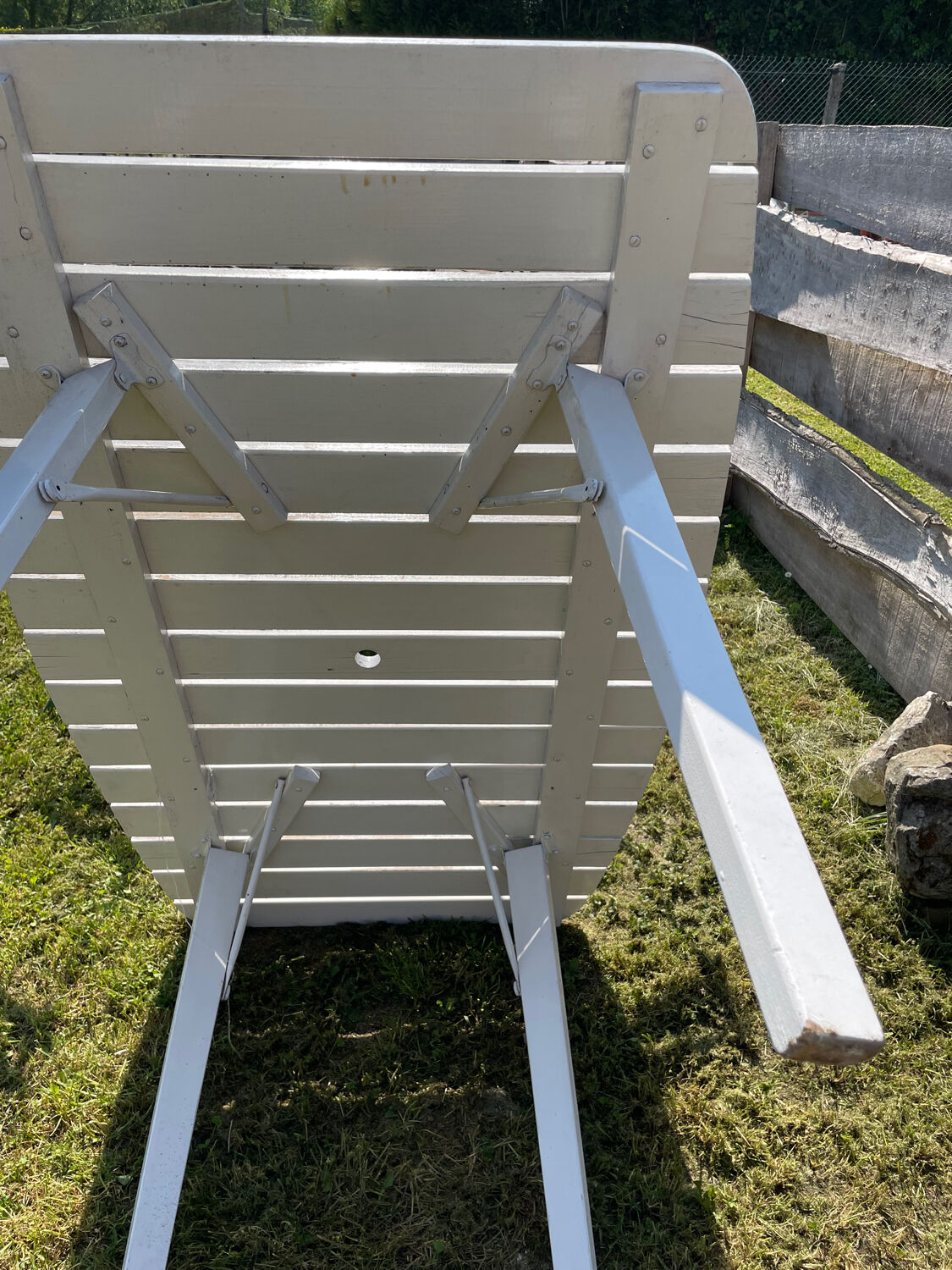 Vintage wood folding garden table