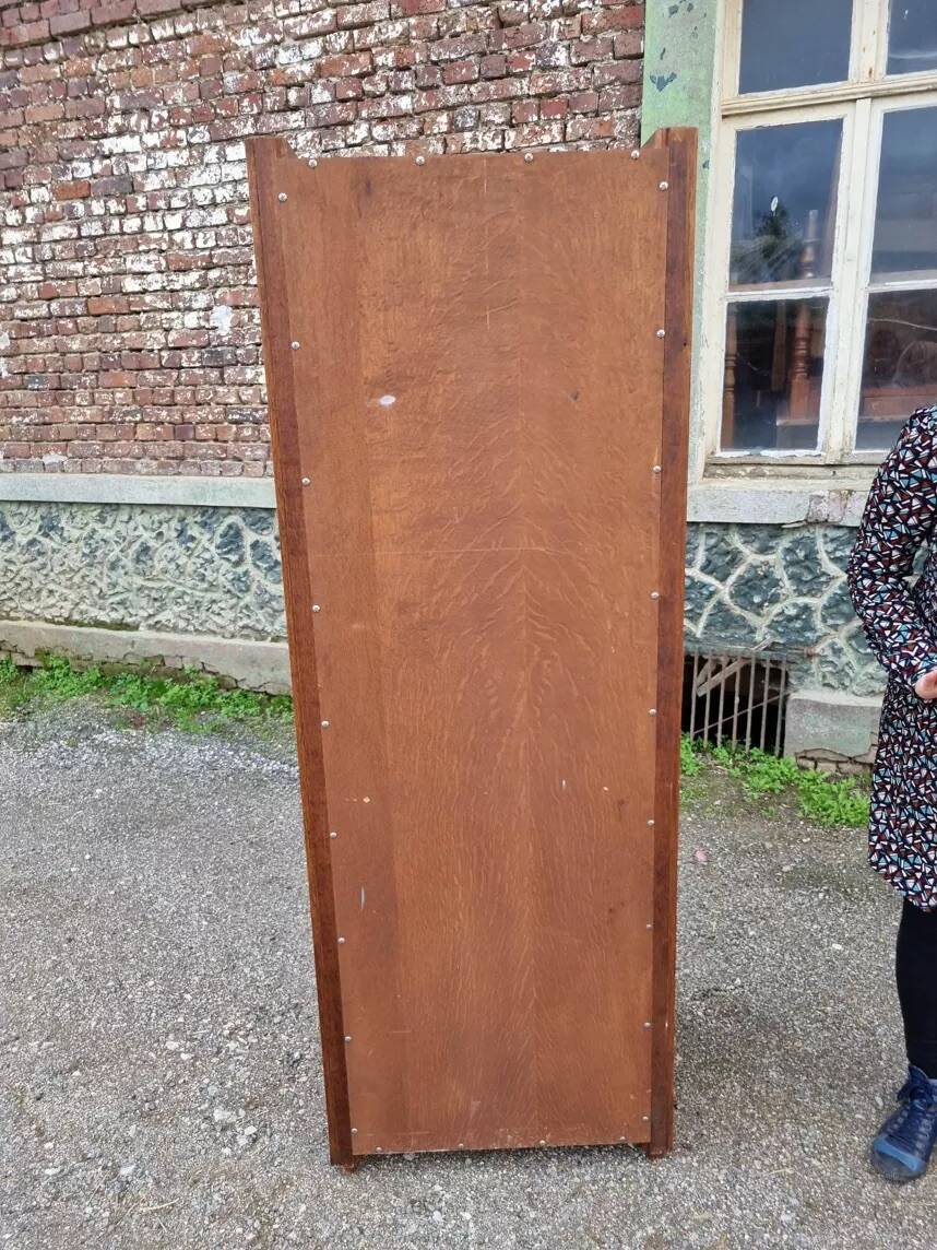 Small wardrobe with one door in solid oak - Guillerme and Chambron
