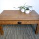 Coffee table in solid wood with a drawer