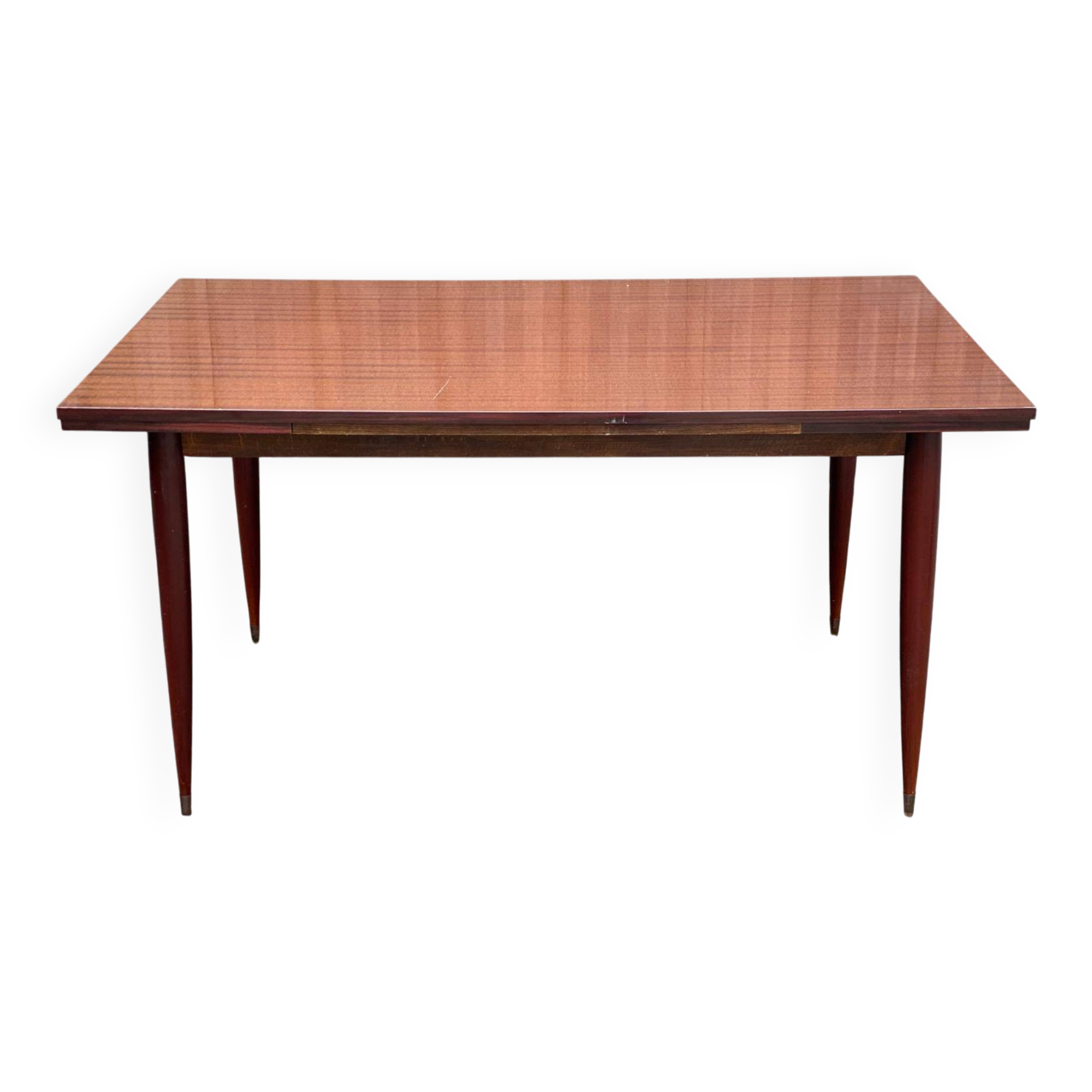 Scandinavian extendable dining table made of solid wood and rosewood, 220cm.