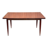 Scandinavian extendable dining table made of solid wood and rosewood, 220cm.