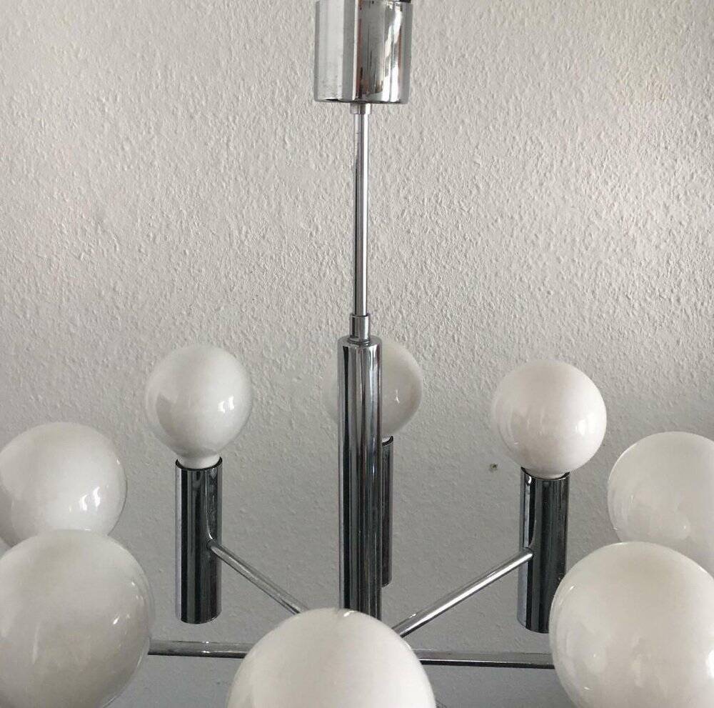 Mid-century German spatial chandelier by Hustadt Leuchten, 1960s.