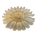 Venetian Murano Style Glass Flush Mount Made in Gold Graniglia by SimoEng
