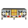 Mid Modern Italian Cabinet with Original 1950s Structure, Murano Glass and Brass