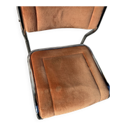 Pair of Bauhaus style dining chairs with infinity frame