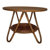 Iconic Tripod Coffee Table – Audoux-Minet – Bamboo & Rush – 1960