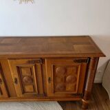 Solid oak enfilade Art Deco, circa 1940.