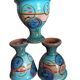 3 handmade cups, handmade decor