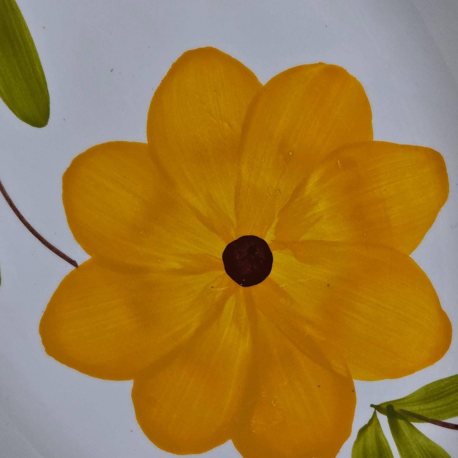 Vintage oval dish Made in Italy, hand-painted floral decoration