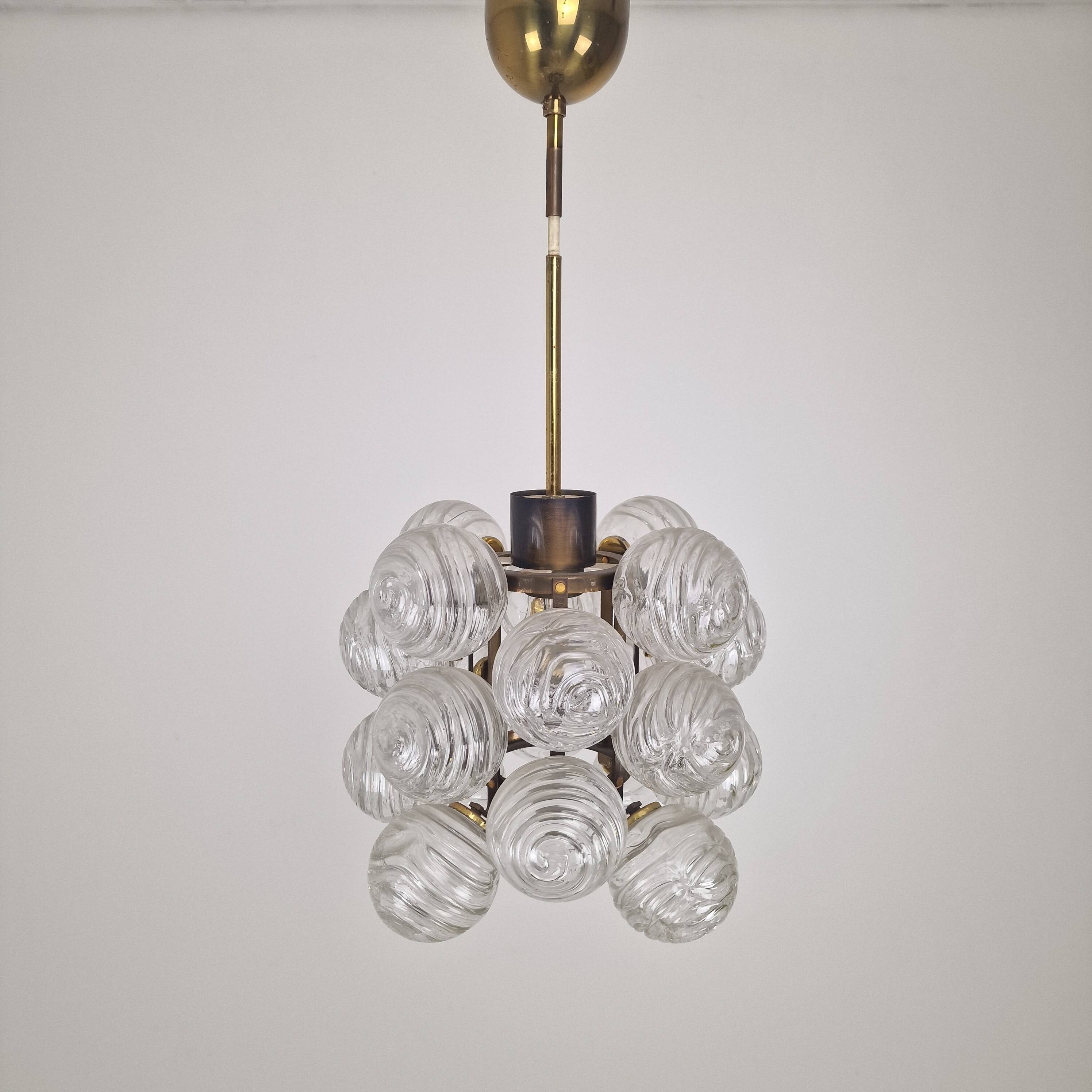 Mid-Century Modern 'Snowball' Chandelier by Doria Leuchten, Germany, 1970s