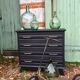 Commode vintage rénovée noire
