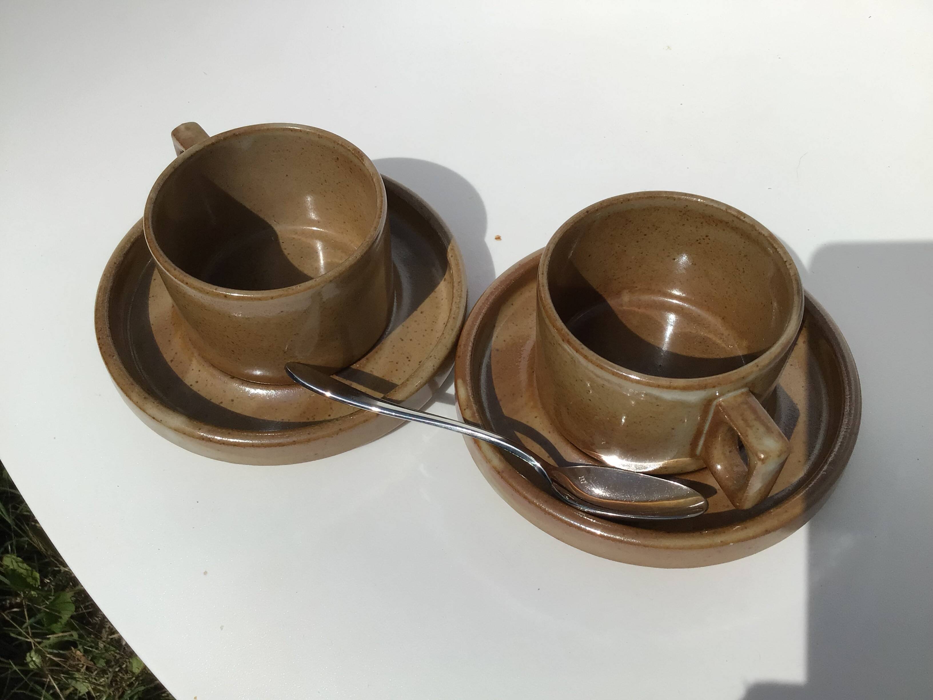 2 Brenne Stoneware Coffee Cups