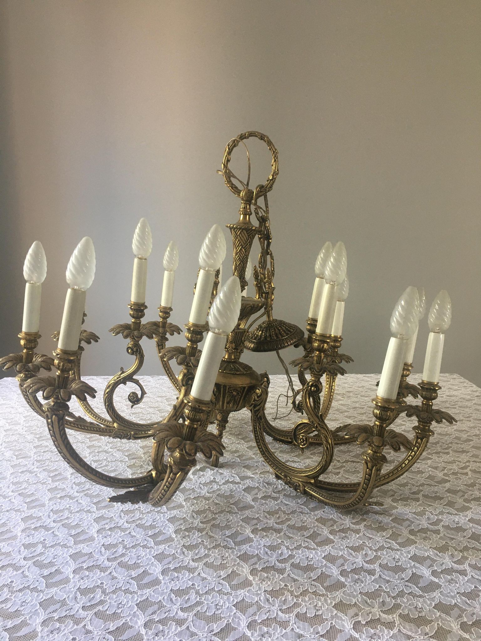 Bronze chandelier