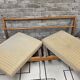 Stella vintage Scandinavian convertible sofa in beech – 1970s