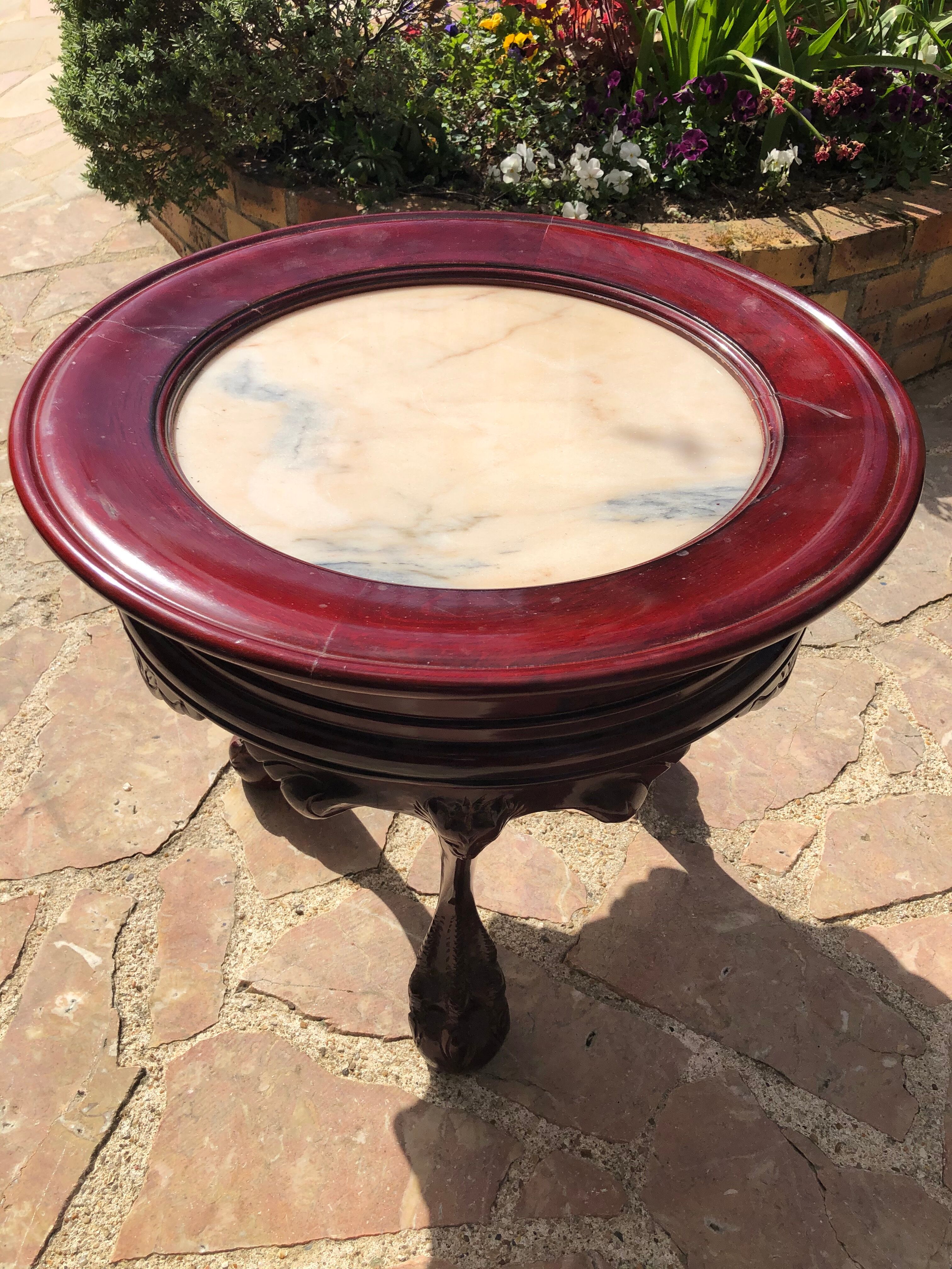 Coffee table on marble