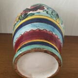 Italian majolica vase with flower pattern