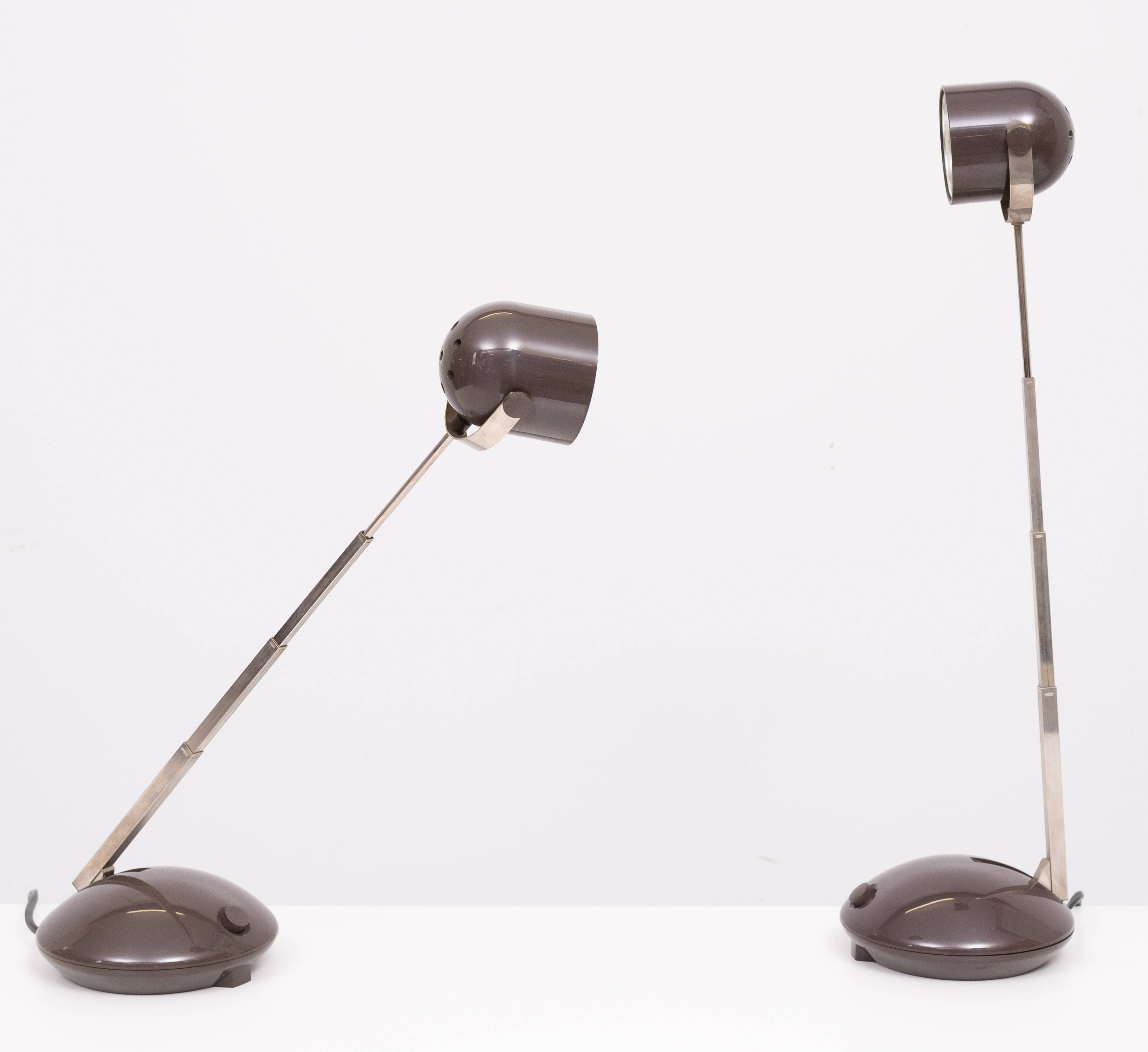 set Telescope German Table Lamps by Eichhof 1970s