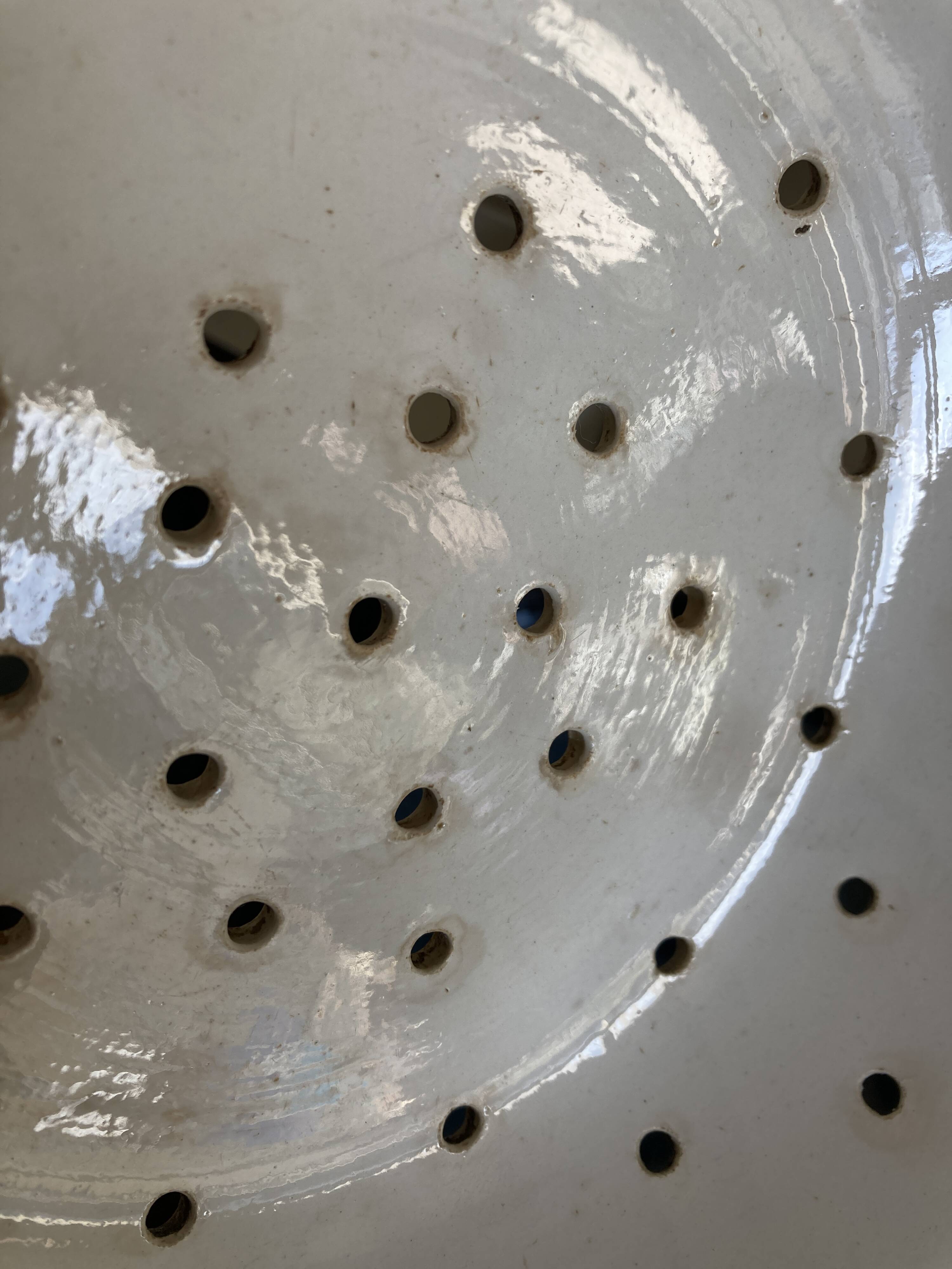 Country plate in ivory earthenware from Sarreguemines, serving dish 1900