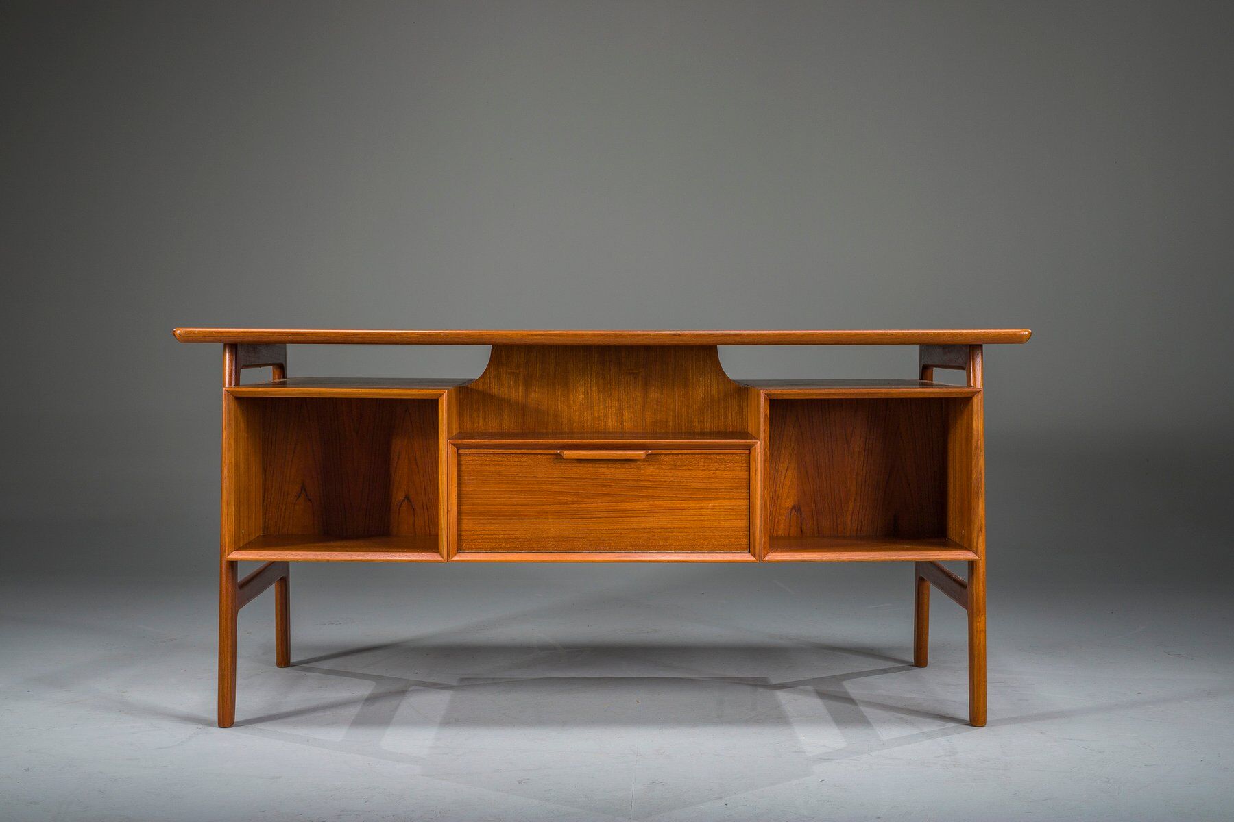 Teak Model 75 Desk from Omann Jun Møbelfabrik, 1960s