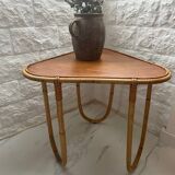 Small banbou tripod table from the 70s