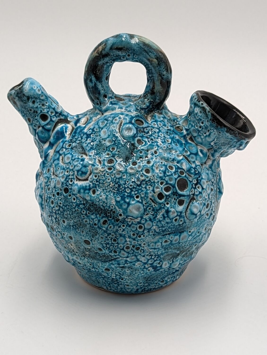 Blue vintage ceramic vase