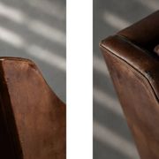 Vintage Mid-Century Danish Modern Lounge Leather Chair & Ottoman Model 2207