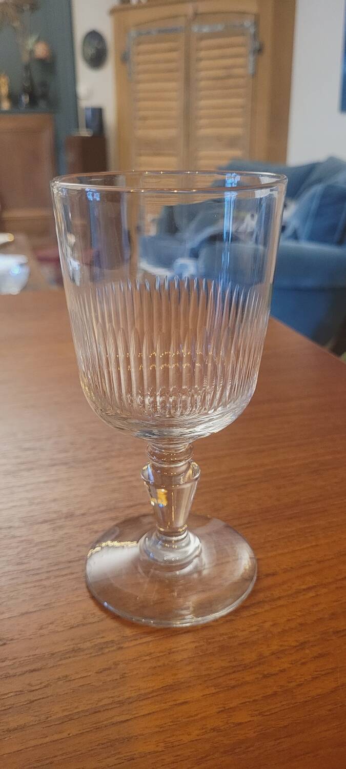 Set of 12 antique stemmed glasses