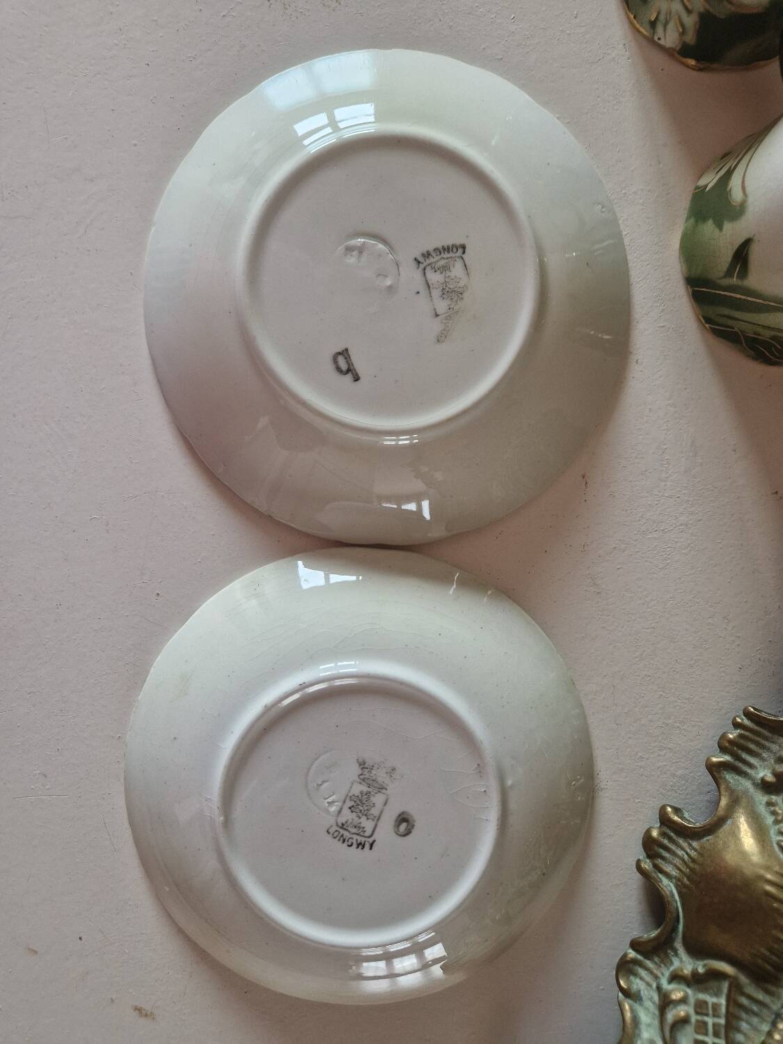 2 longwy art nouveau cups