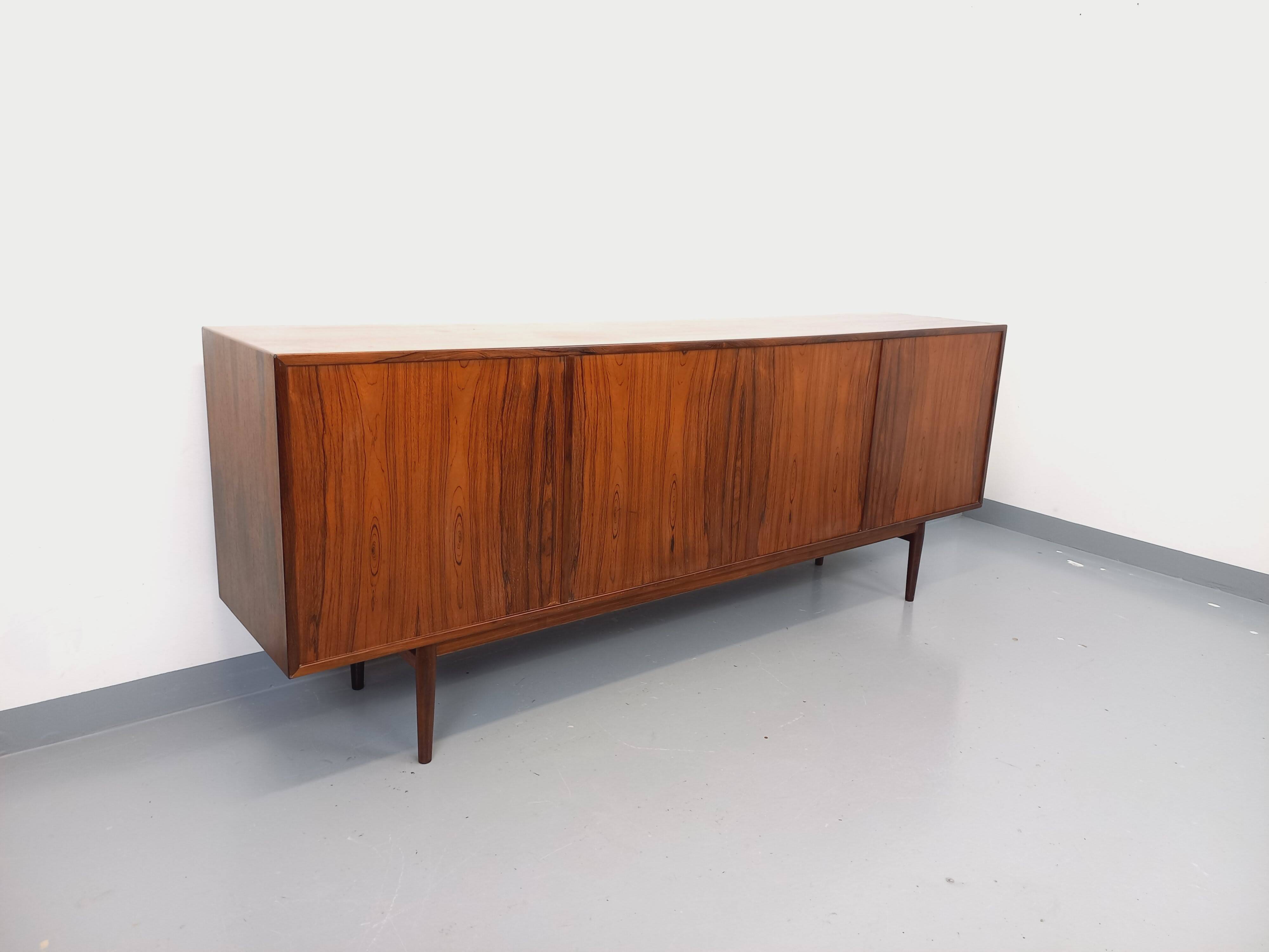 Vintage Scandinavian enfilade by Danish designer Arne Vodder in rosewood.