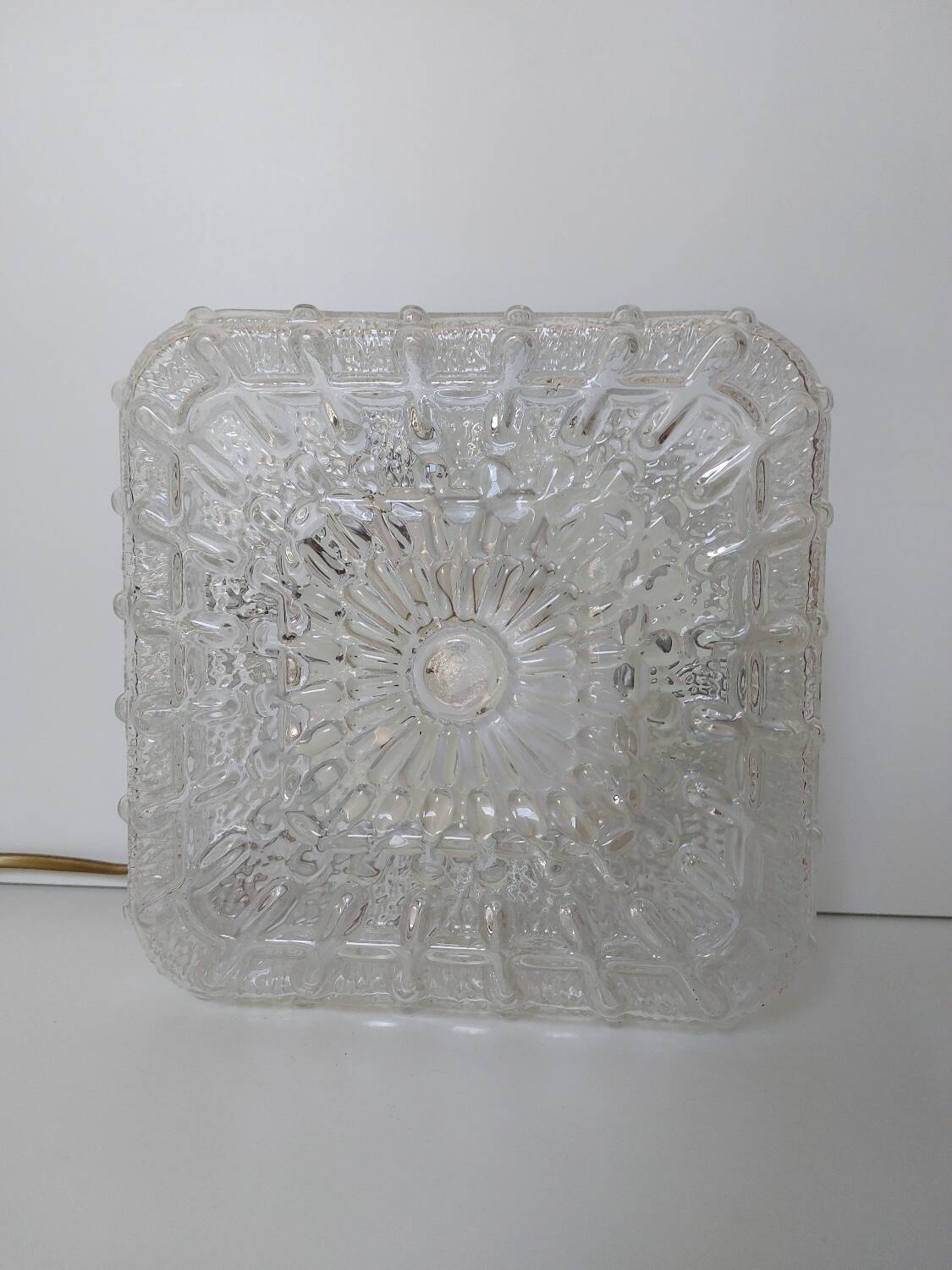 Plafonnier applique verre minimaliste 1970/ 1980