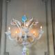 Multicoloured Venetian glass girandole from Murano with a dominant opaline blue, circa 1930.