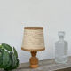 Lampe de chevet en bois et laine 1970