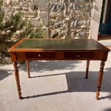 Desk green leather top