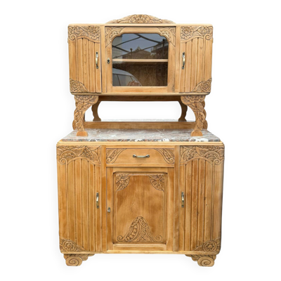 Buffet parisien art déco chêne brut massif 1930