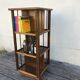 Rotating bamboo-wicker shelf vintage 1970