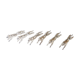 6 Leopard silver metal knife holders