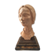 Bust in raw earth of atelier bust face of woman signed j.c.g.