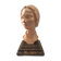 Bust in raw earth of atelier bust face of woman signed j.c.g.