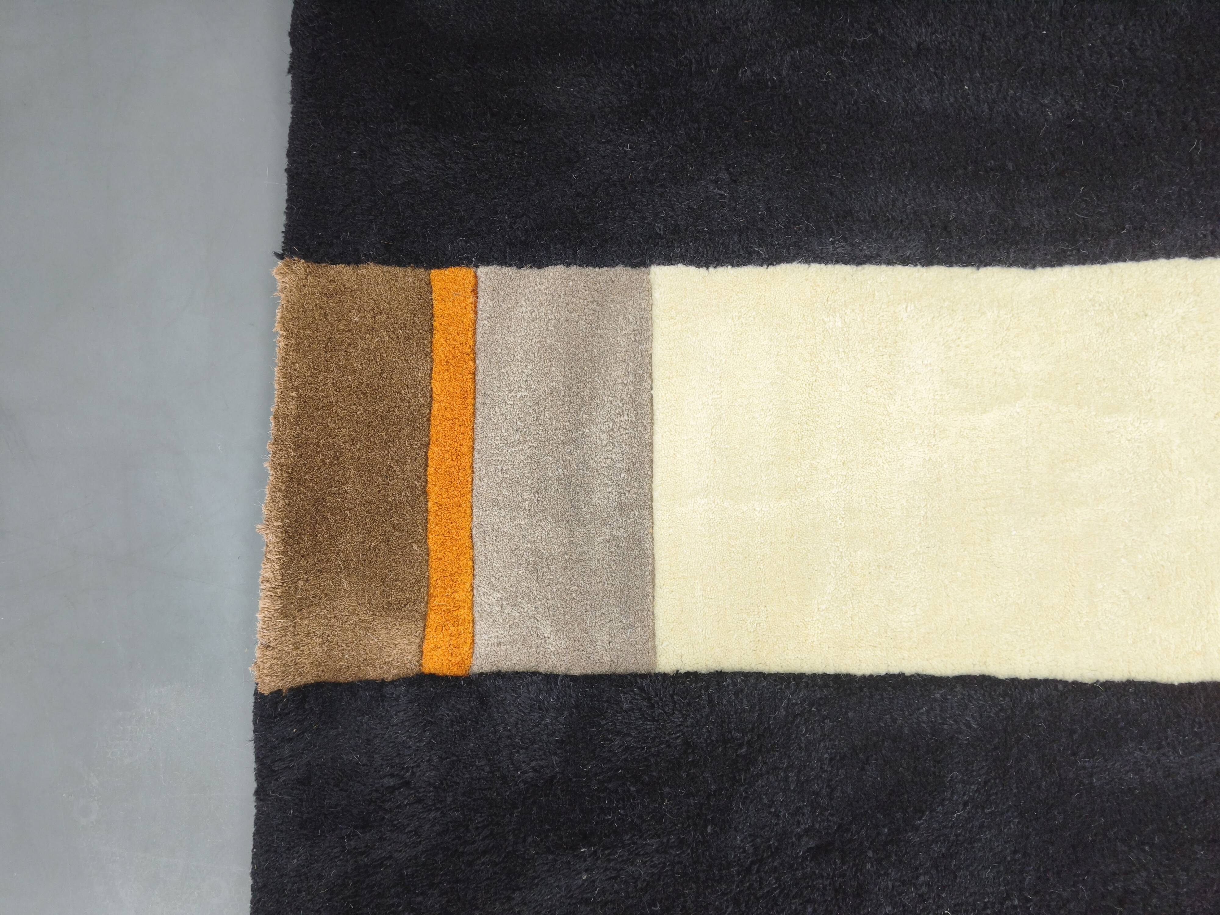 Hand-tufted wool rug by C. Olesen, Graphic design, 1990s