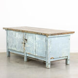 Antique industrial workbench