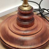 Lampadaire halogène laiton et bois