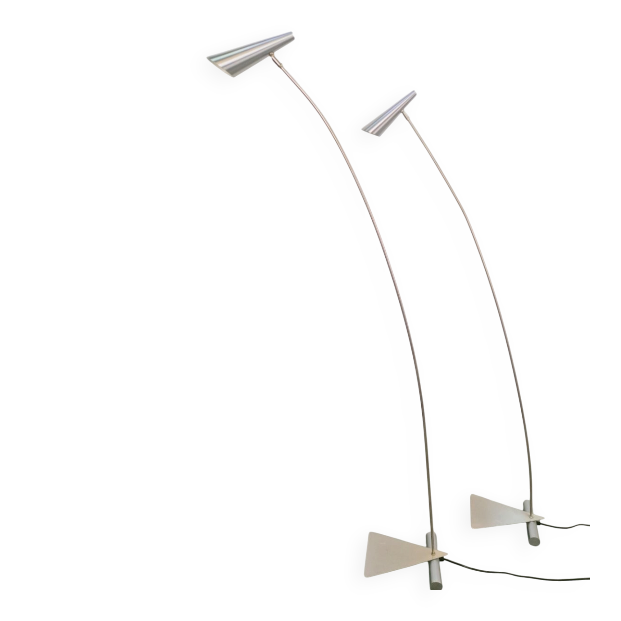 Postmodern Arch Metal Reading Floor Lamps from Hala Zeist, 1980s, Set of 2