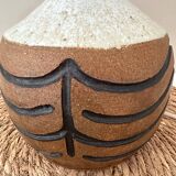 Danish Design table lamp, Koefoed ceramic, pleated lampshade, mid century interior