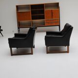 Pair of leather armchairs by Rudolf Bernd Glatzel for Kill International 1960