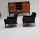 Pair of leather armchairs by Rudolf Bernd Glatzel for Kill International 1960