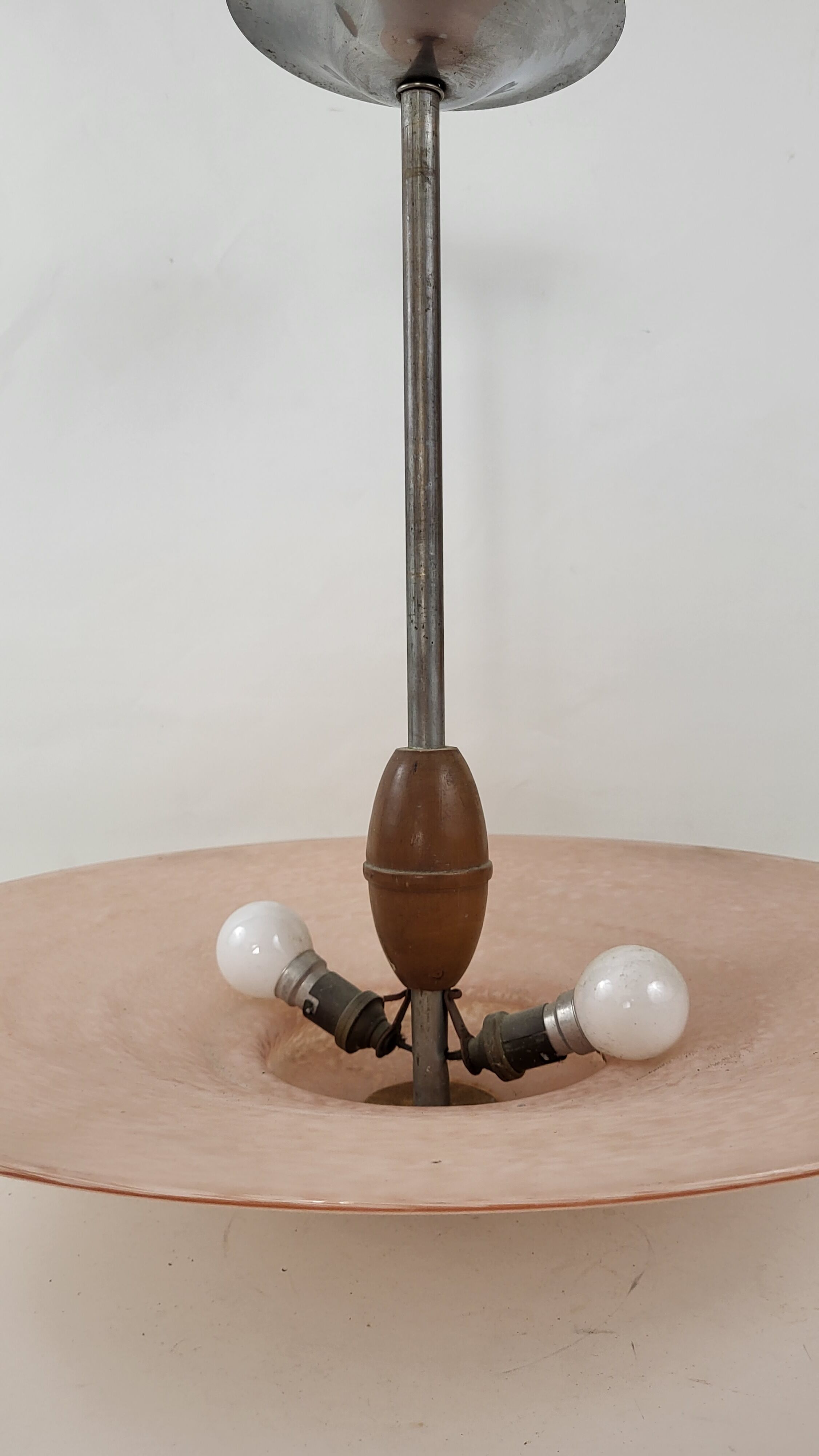 Ceiling lamp in Art Deco marble glass